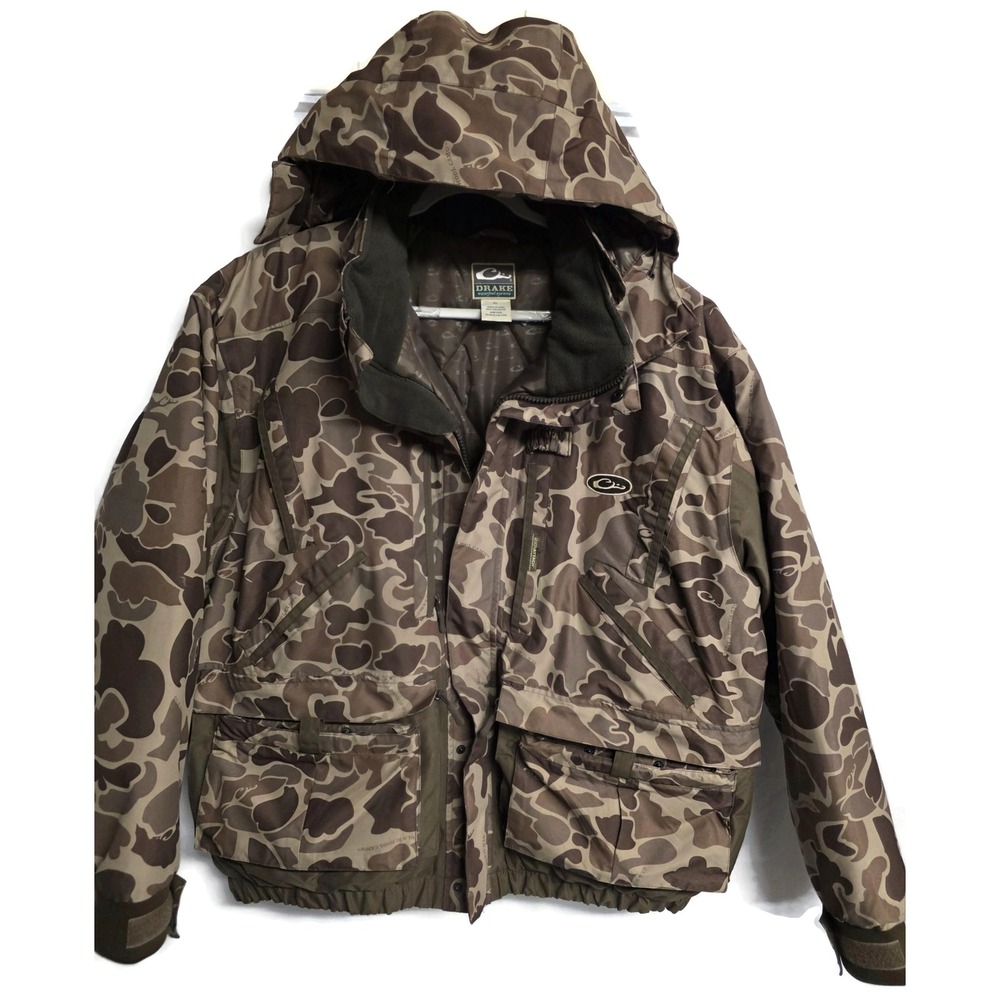 DRAKE WATERFOWL OLD SCHOOL CAMO COAT MEN'S XL MAGNATTACH